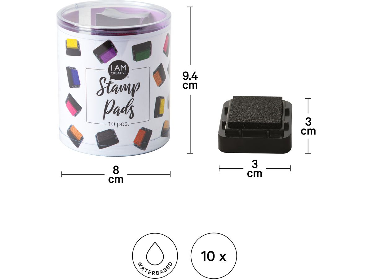 I AM CREATIVE Tampons encreurs 4093 assorti 10 pièces (7611983252077)