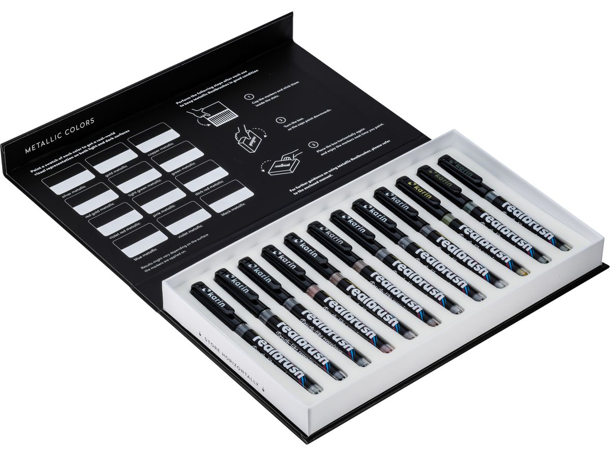 KARIN Real Brush 0.4mm 32C1 Metallic 12 pièces (5904446031428)