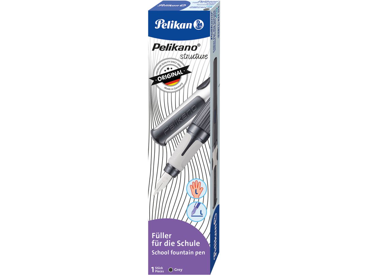 PELIKAN Stylo Plume Structure L 824514 gris, gaucher (4012700824516)