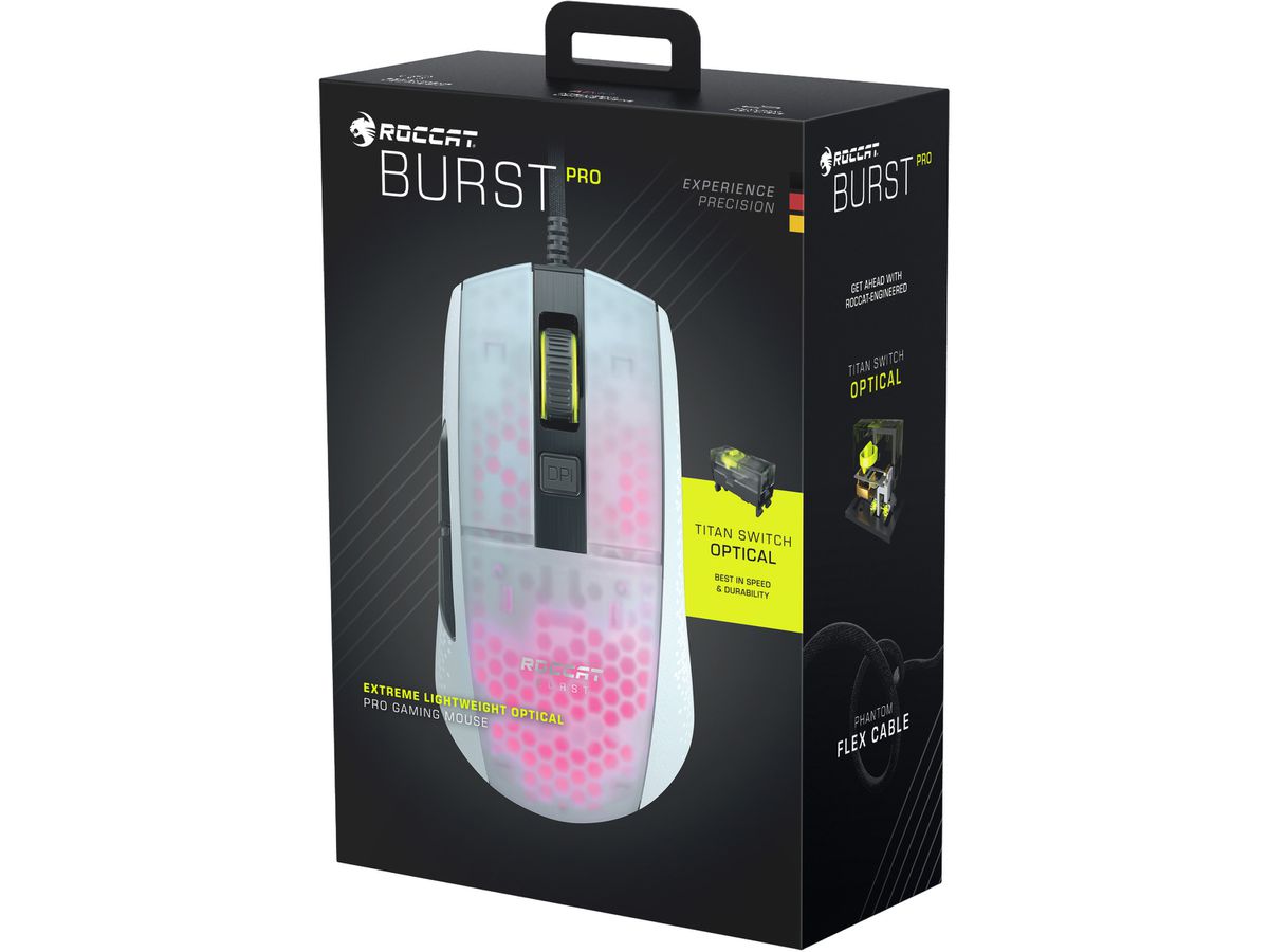 ROCCAT Burst Pro Mouse White ROC-11-746 (0731855507467)