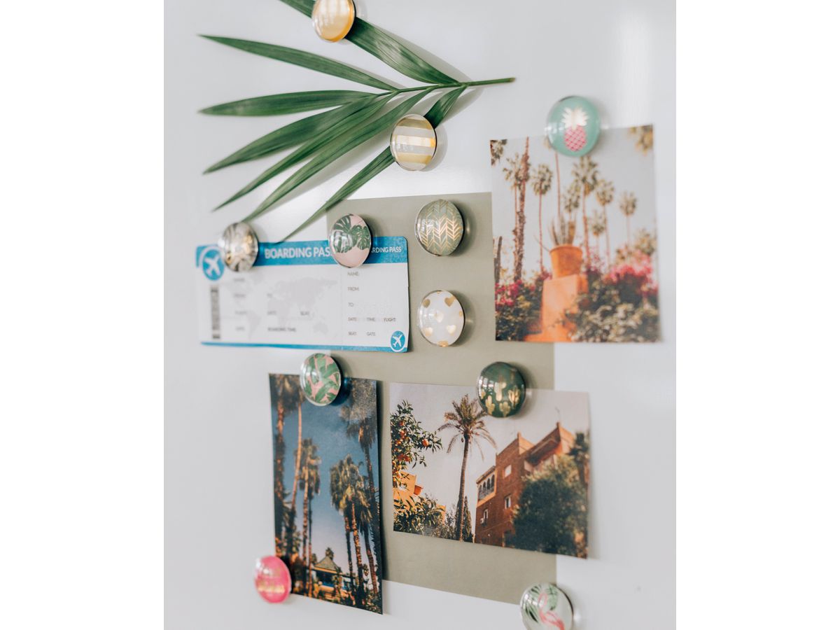 I AM CREATIVE Aimant été Let`s Organize 4035.51 Verre, 3x1cm 6 pièces (7611983215485)