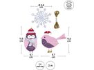 I AM CREATIVE Étiquettes cadeaux X-mas 4088.96 Hibou, oiseau & boule 9 pièces (7611983202782)