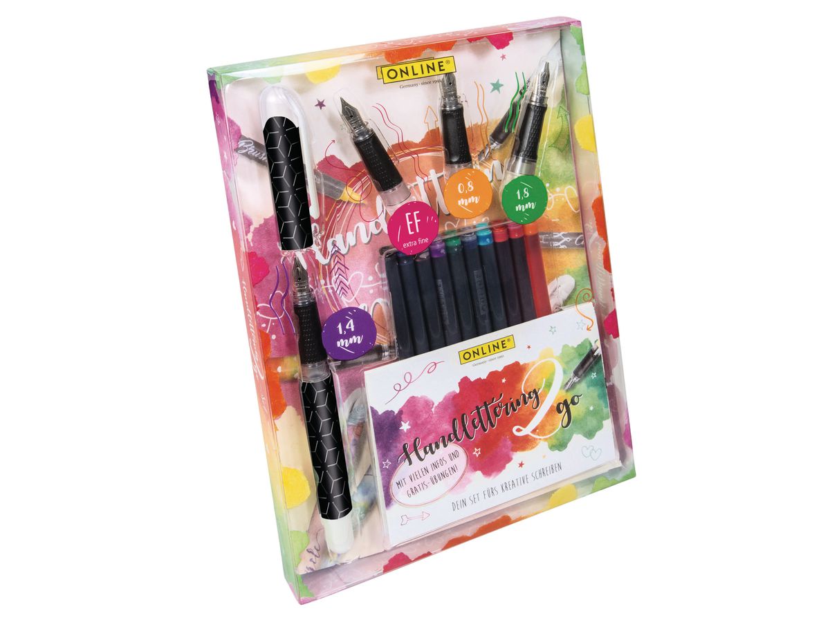 ONLINE Handlettering Set 1.4mm 12484 Black Style blu (4014421124845)