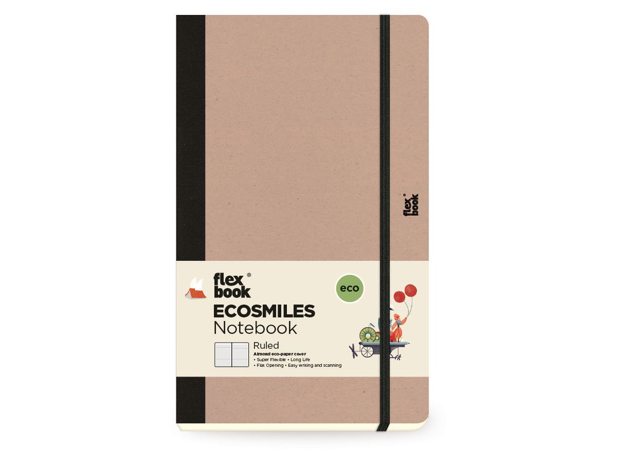 FLEXBOOK Notebook Ecosmiles 21.00121 liniert 13x21 cm almond (5204902524090)