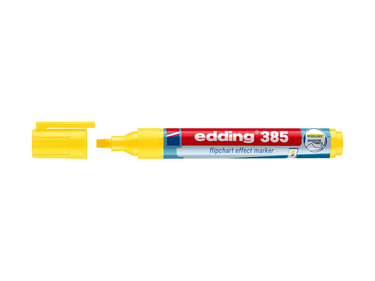 EDDING Flipchart Marker 385 1-5mm 4-385005 Effektmarker, gelb (4004764986644)