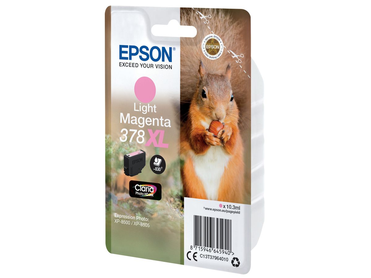 EPSON Tintenpatrone 378XL li.magenta T379640 XP-8500/8505 830 Seiten (8715946645940)