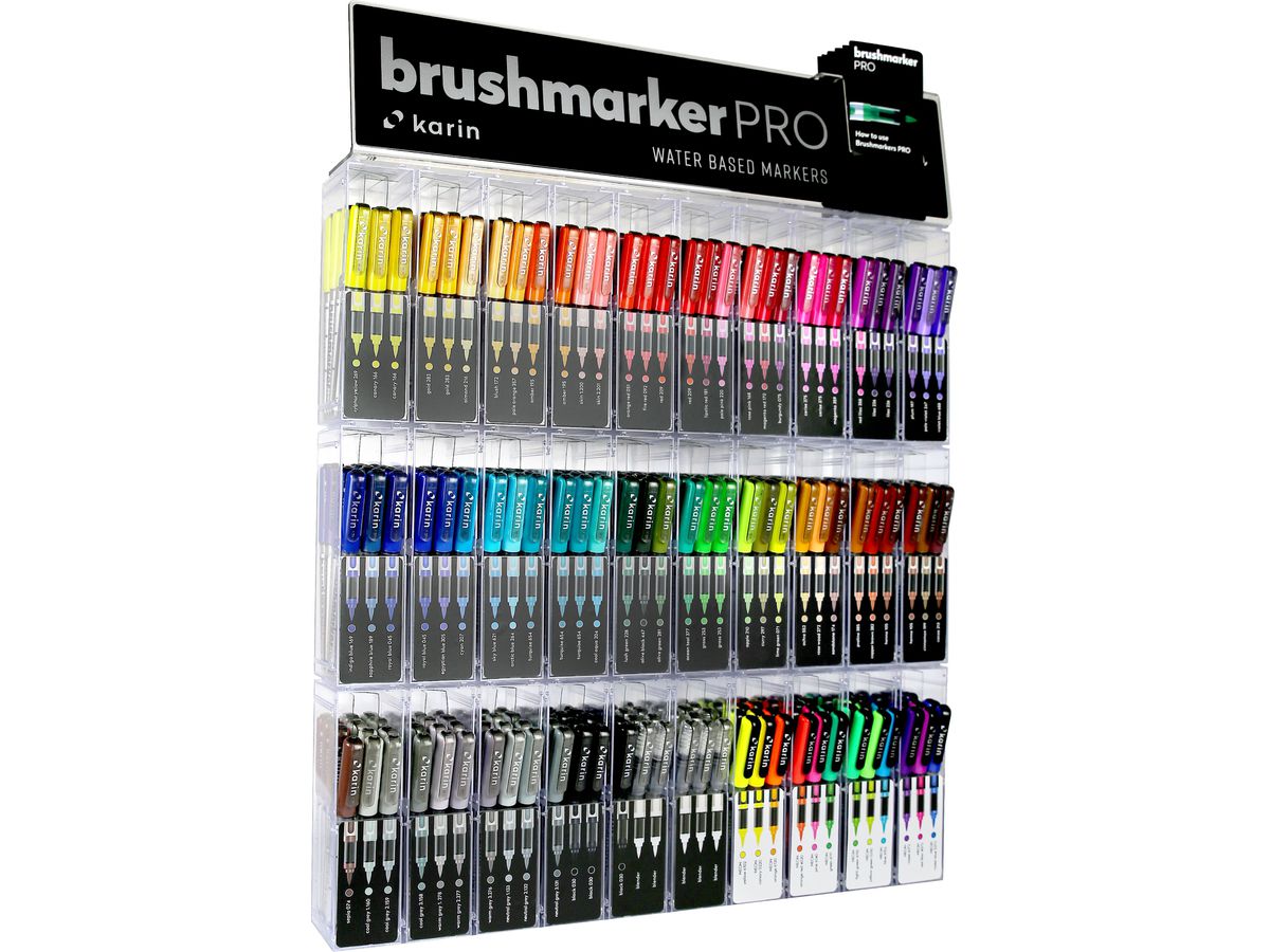 KARIN Brush Marker PRO 27C14 Display 360 pcs. (5904446025922)