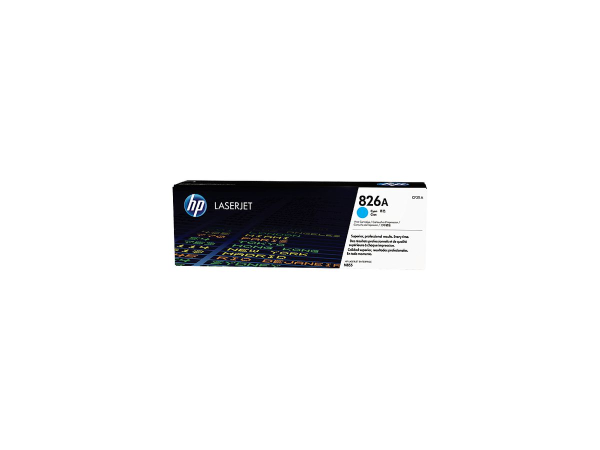 HP cartuccia di toner 826A cyan CF311A CLJ Enterprise M855 31'500 p. (0887111323880)