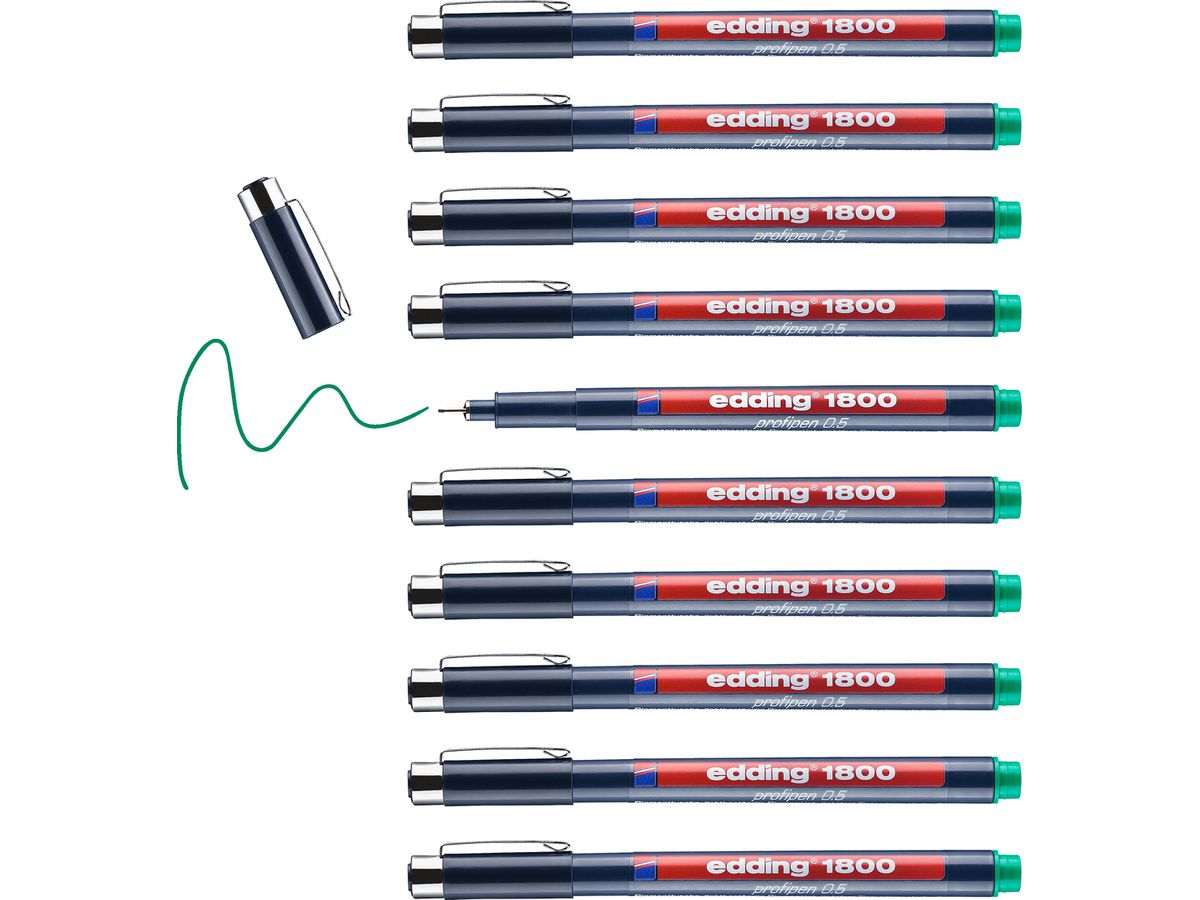 EDDING Profipen 1800 0.50mm 1800-4-05 vert (4004764044382)