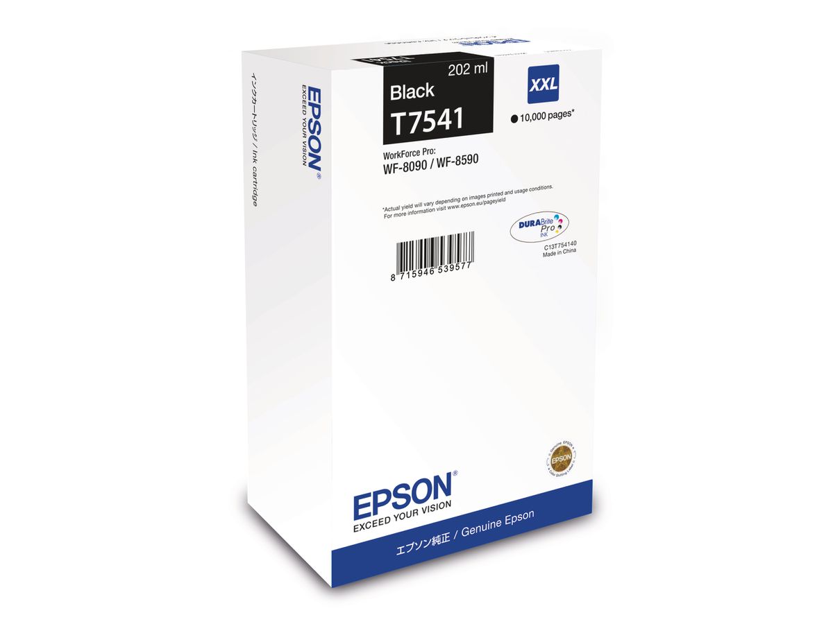 EPSON Cart. d'inchiostro XXL nero T754140 WF 8090/8590 10'000 pagine (8715946539577)