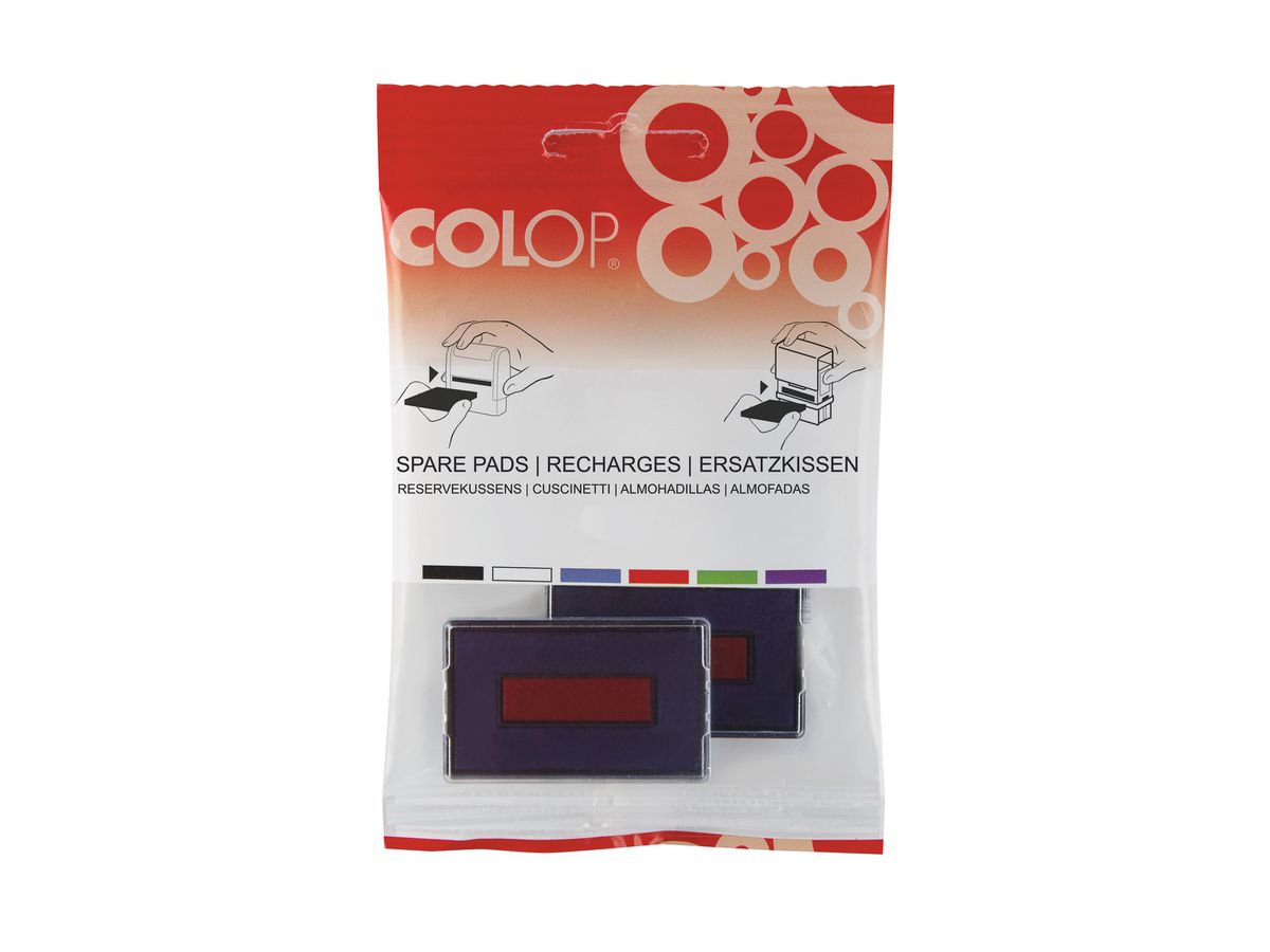 COLOP Cuscinetto per timbri E/2100/2 blu/rosso 2 pezzi (9004362308645)