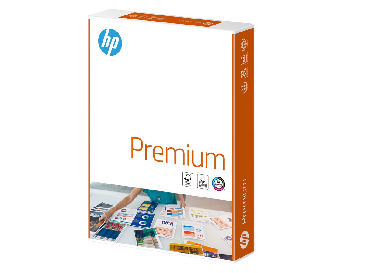 HP Kopierpapier Premium A4 88239884 80g, weiss 500 Blatt (3141725005585)