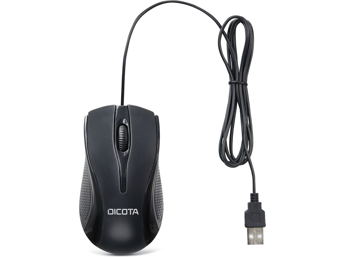 DICOTA Wired Mouse D32011 Black (7640239420786)