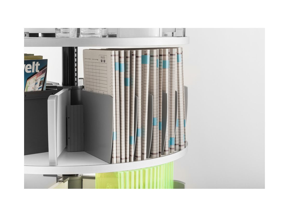 MOLL Colonna rotante MULTIFILE 486255 bianco, 5 piani 80x80x195cm (4042984213065)