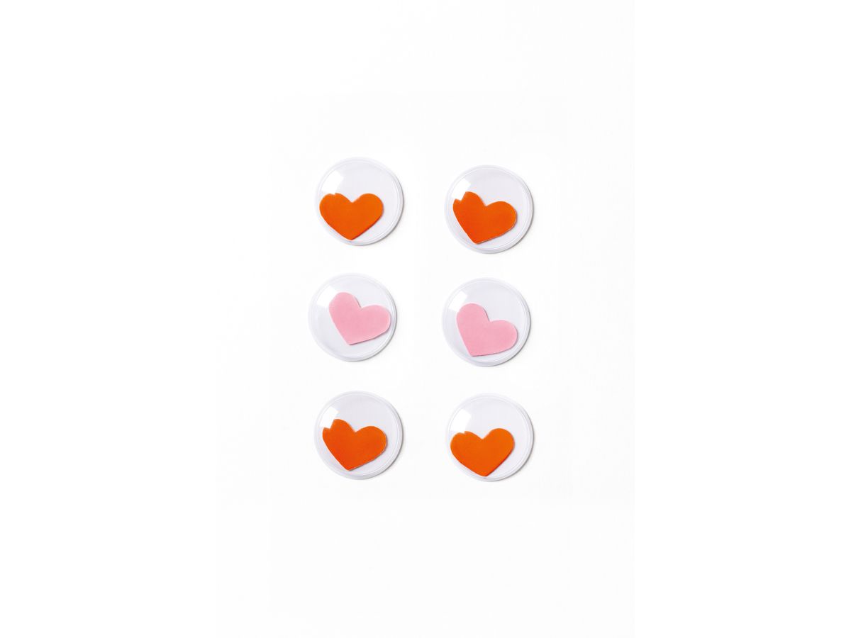 FOLIA Yeux vacillants Hearts 750130 Taille L 6 pièces (4001868135596)