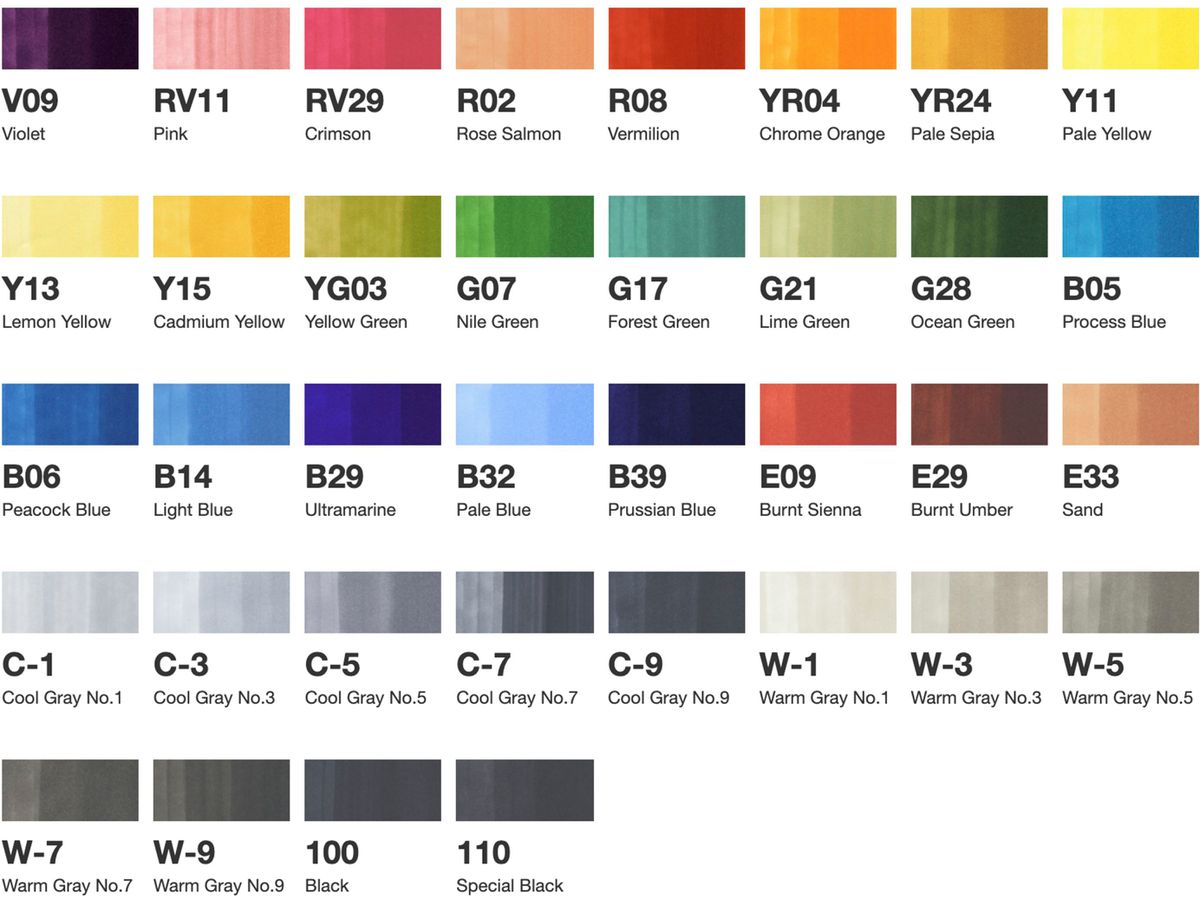 COPIC Marker Sketch 21075158 Set, 36 pcs. (4511338063156)