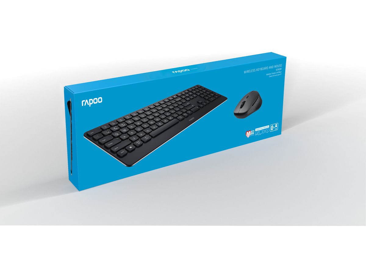 RAPOO 9390M Ultraslim Deskset 13134 Wireless Black (6940056131348)