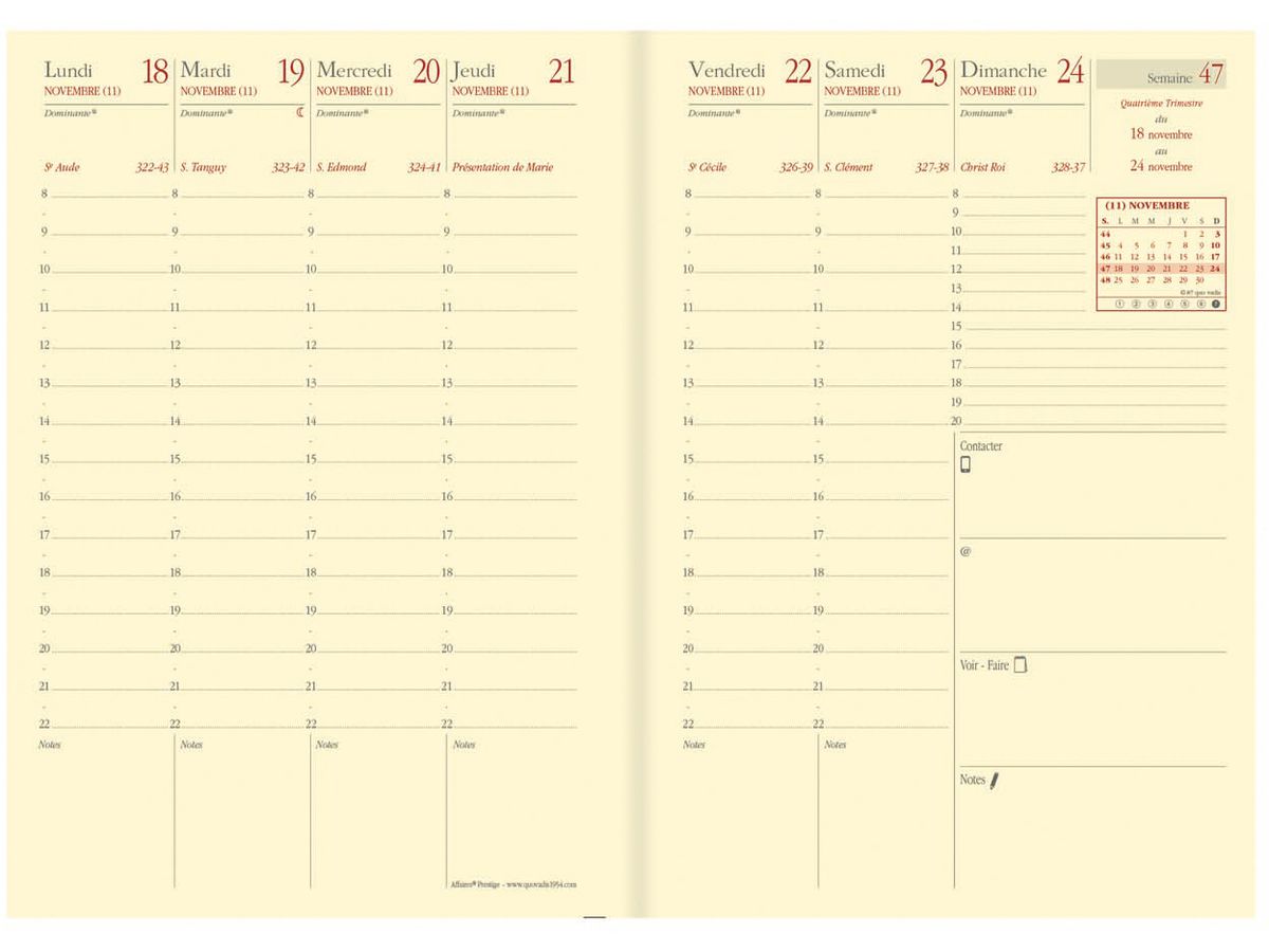 QUO-VADIS Agenda Affaires Soho 2026 2851057Q 1S/2P violet FR 10x15cm (3371010528134)