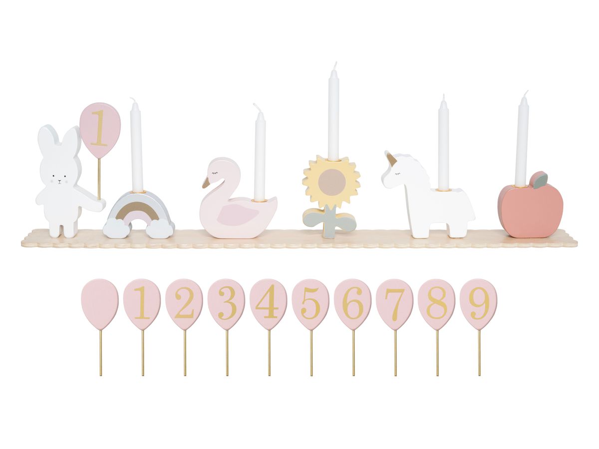 JABADABADO Decorazione di compleanno 63cm T313 rosa 11 pezzi (7332599003135)