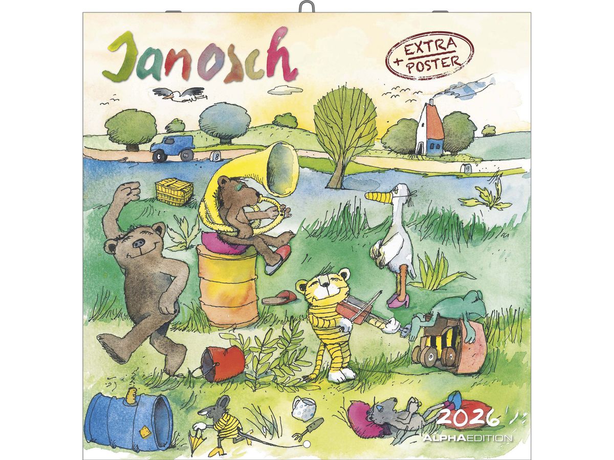 ALPHA EDITION Bildkalender 2026 160580 Janosch ML 30x30cm (4069095005808)