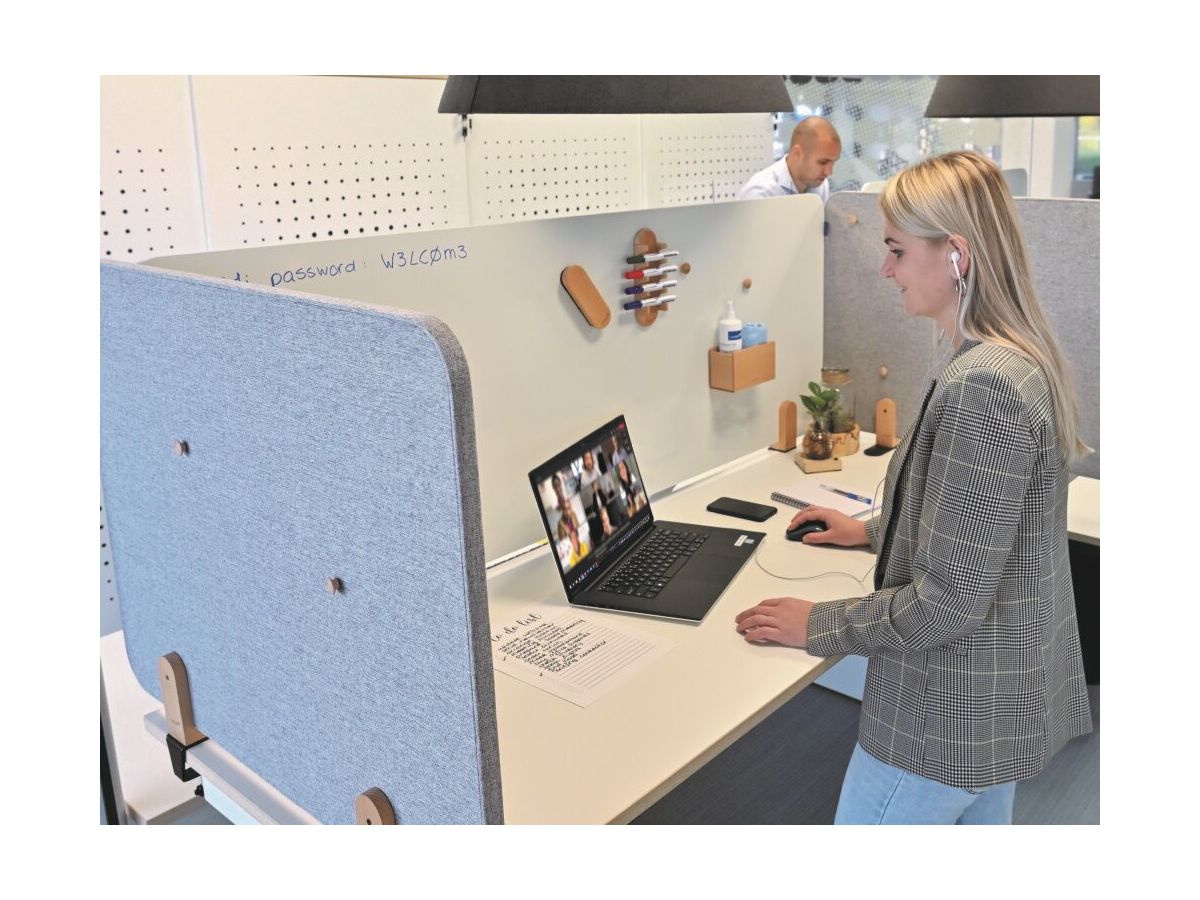 LEGAMASTER Tischtrennwand 160x60cm 7-209812 ELEMENTS, grau (8713797101158)