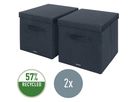 LEITZ Boîte rangement av. couvercle 6145-00-89 gris velours 2pcs 33x32.5x38cm (4002432134649)
