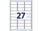 AVERY ZWECKFORM Etichette p.badges 63.5x29.6mm L4784-20 Laser, bianco 20f./27pz. (4004182047842)