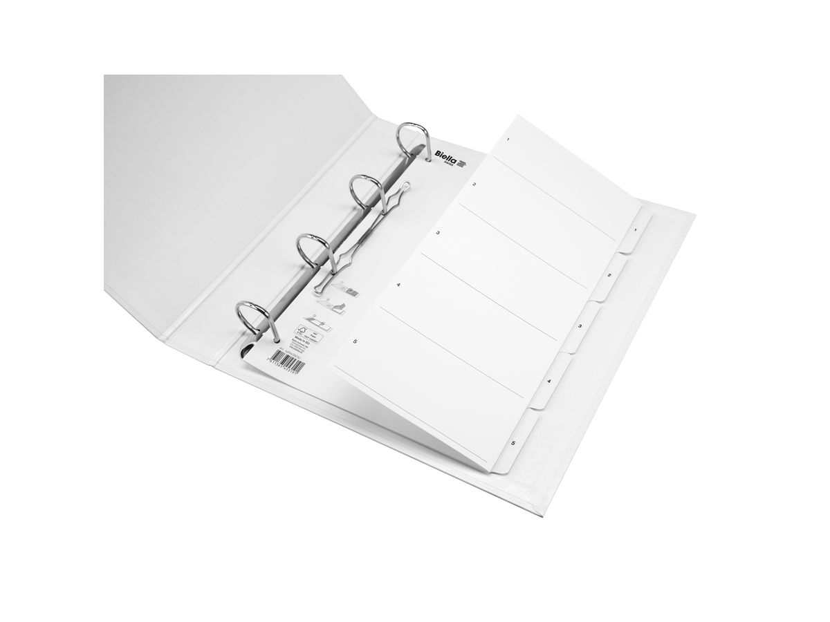 BIELLA Registro carton SmartIndex A4 46940501U bianco 1-5 (7611365453191)