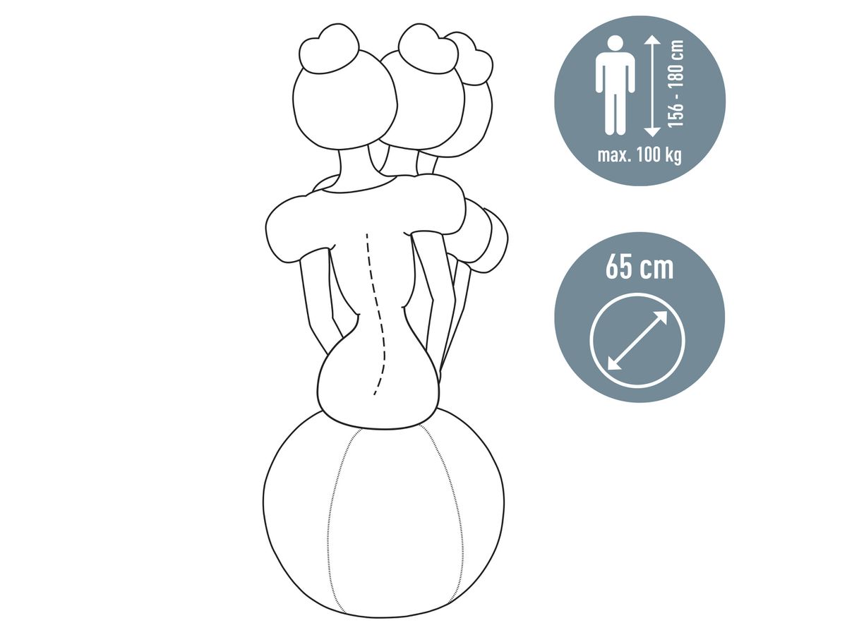 LEITZ Balle assise Cosy 5279-00-89 gris Ø65cm 1 pièce (4002432129546)