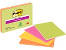 POST-IT Super Sticky Big Notes 4x45 f. 6445-4SS 4 couleurs ass. 152x101mm (0051131849686)