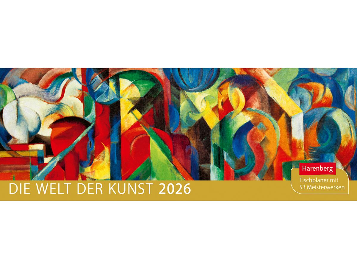 HARENBERG Pultkalender 2026 3310138+26 Die Welt der Kunst 29.9x11.1cm (9783840036842)