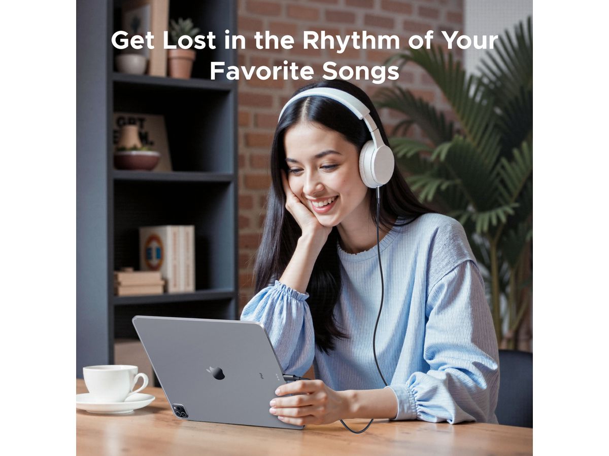 UGREEN Audio Adapter USB C, 3.5 mm 55734 Black, 1m (6941876257348)