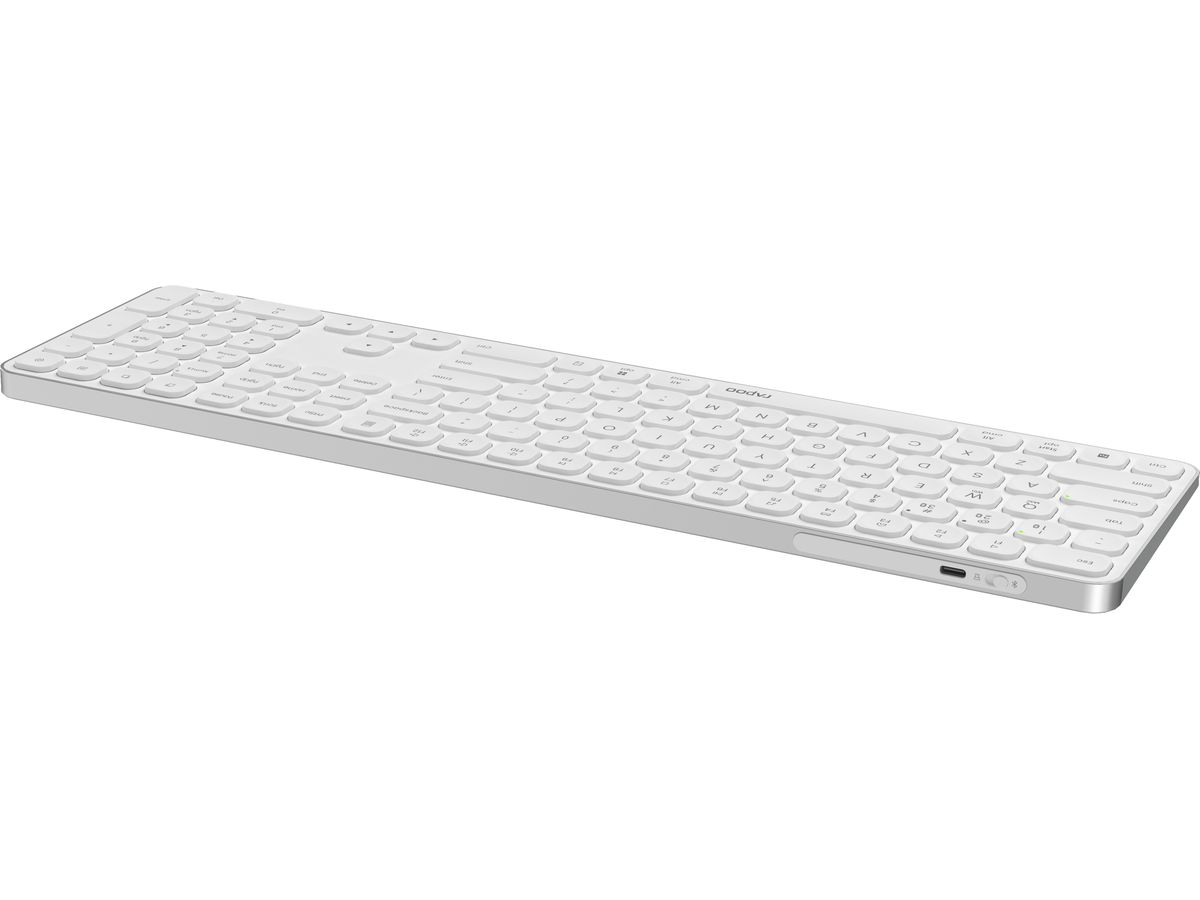 RAPOO E9810 ultraslim Keyboard 12645 Wireless, White (6940056126450)