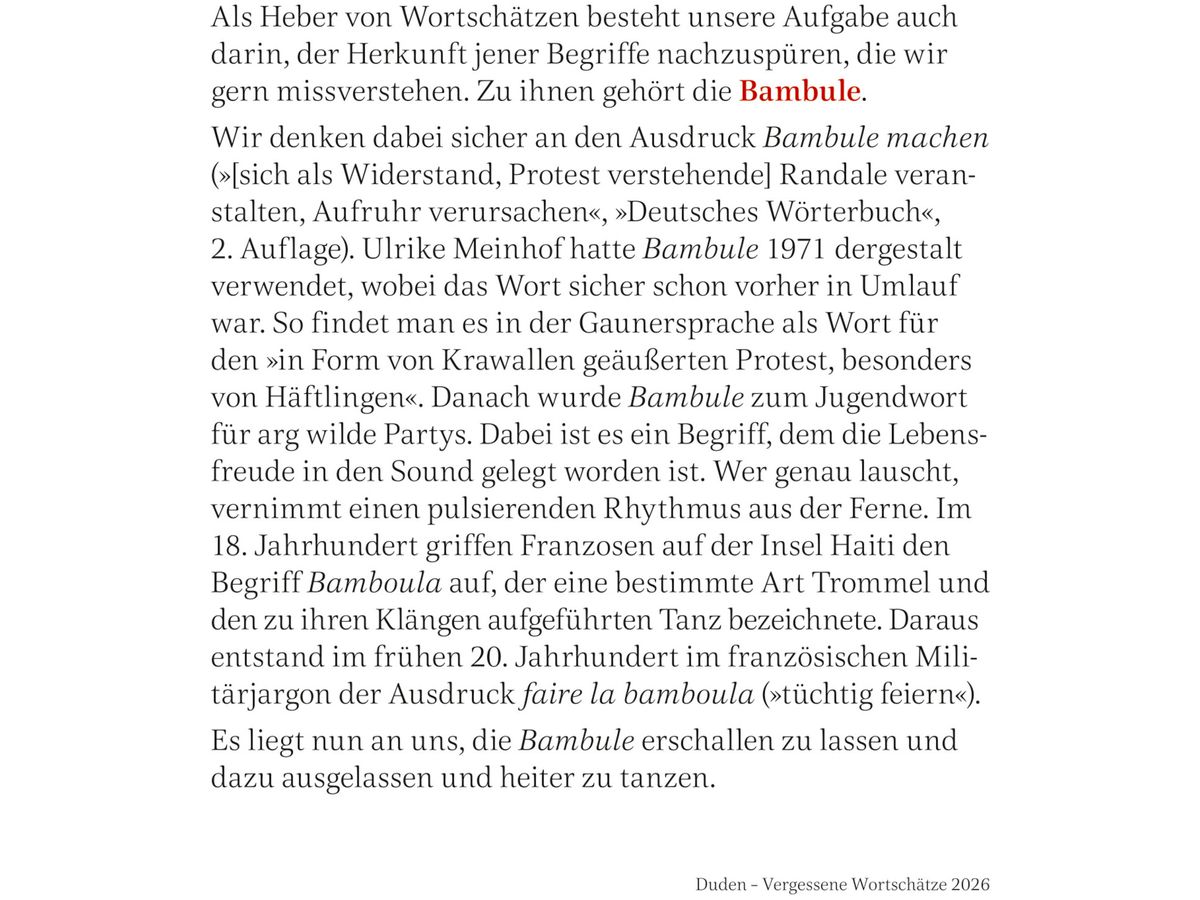 HARENBERG Calendario a strappo 2026 3310079+26 Duden Wortschätze DE 11x14cm (9783840036699)