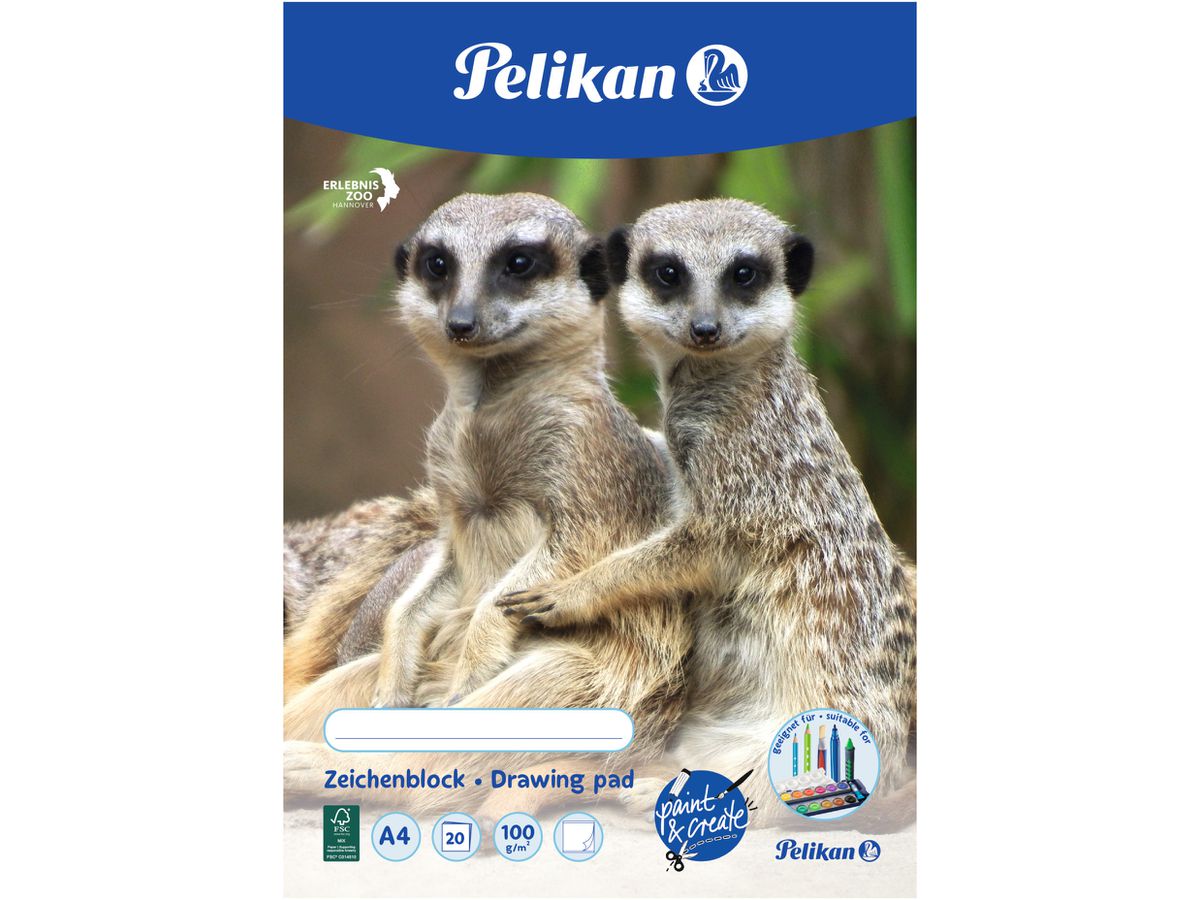 PELIKAN Bloc à dessin A4 C4/20 20 feuilles 20 feuilles (4012700224828)