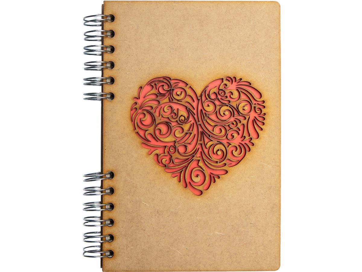 KOMONI Carnet Rotes Herz A5 ROHA5G ligné 90 feuilles (8720634484343)