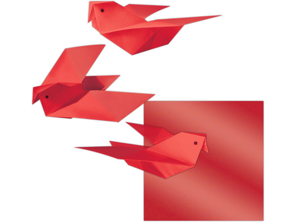 URSUS Fogli da piegare 14x14cm 2536122 rosso 100 fogli (4008525253112)