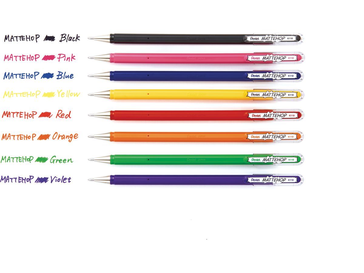 PENTEL Rollerball Mattehop 0.5mm K110-VVX Mattehop Viola (0884851059888)