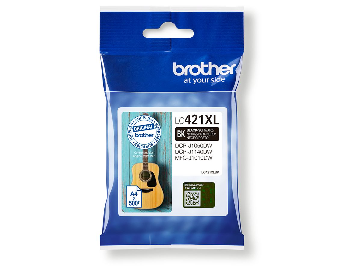 BROTHER Cartouche d'encre HY noir LC-421XLBK DCP-J1050 500 pages (4977766810401)