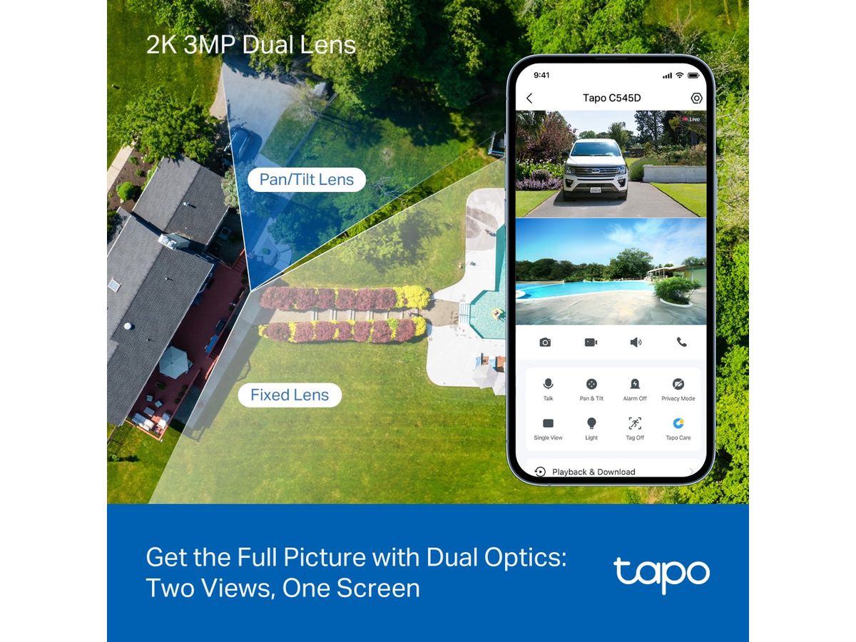 TP-LINK Outdoor Dual Lens Security Cam Tapo C545D Pan/Tilt (8885020629262)