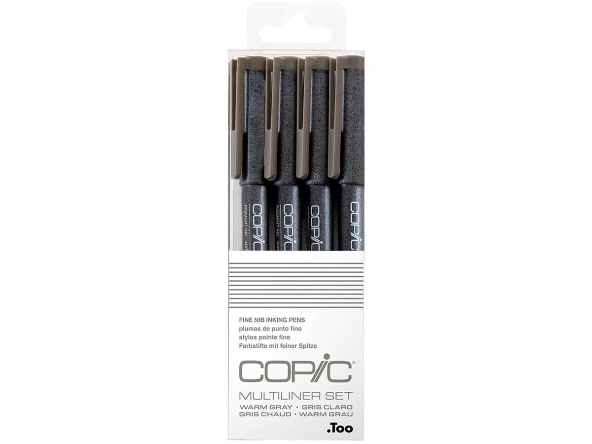 COPIC Multiliner 22075624 Warm Grey Set, 4 pz. ass. (4511338053812)
