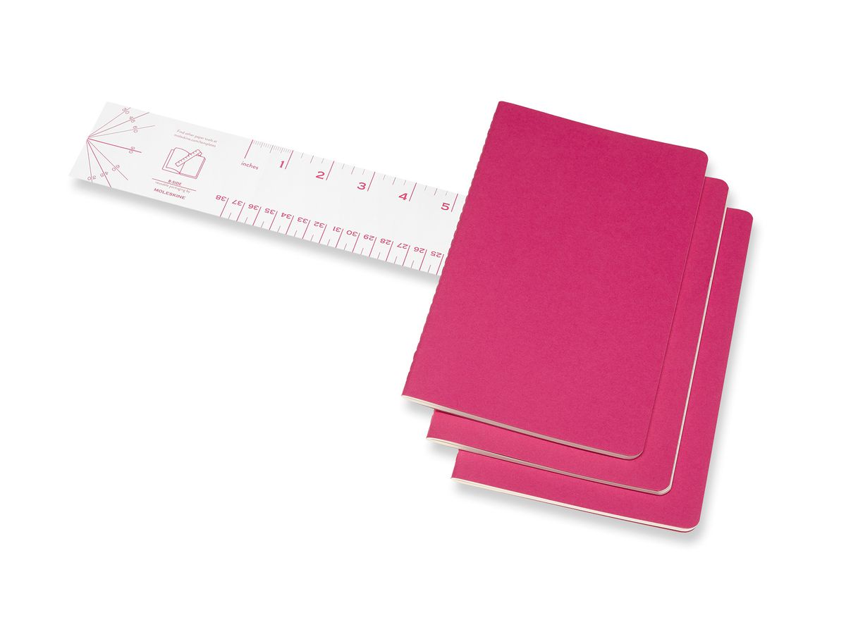 MOLESKINE Carnet carton 3x L/A5 629681 en blanc, pink, 80 pages (8058647629681)