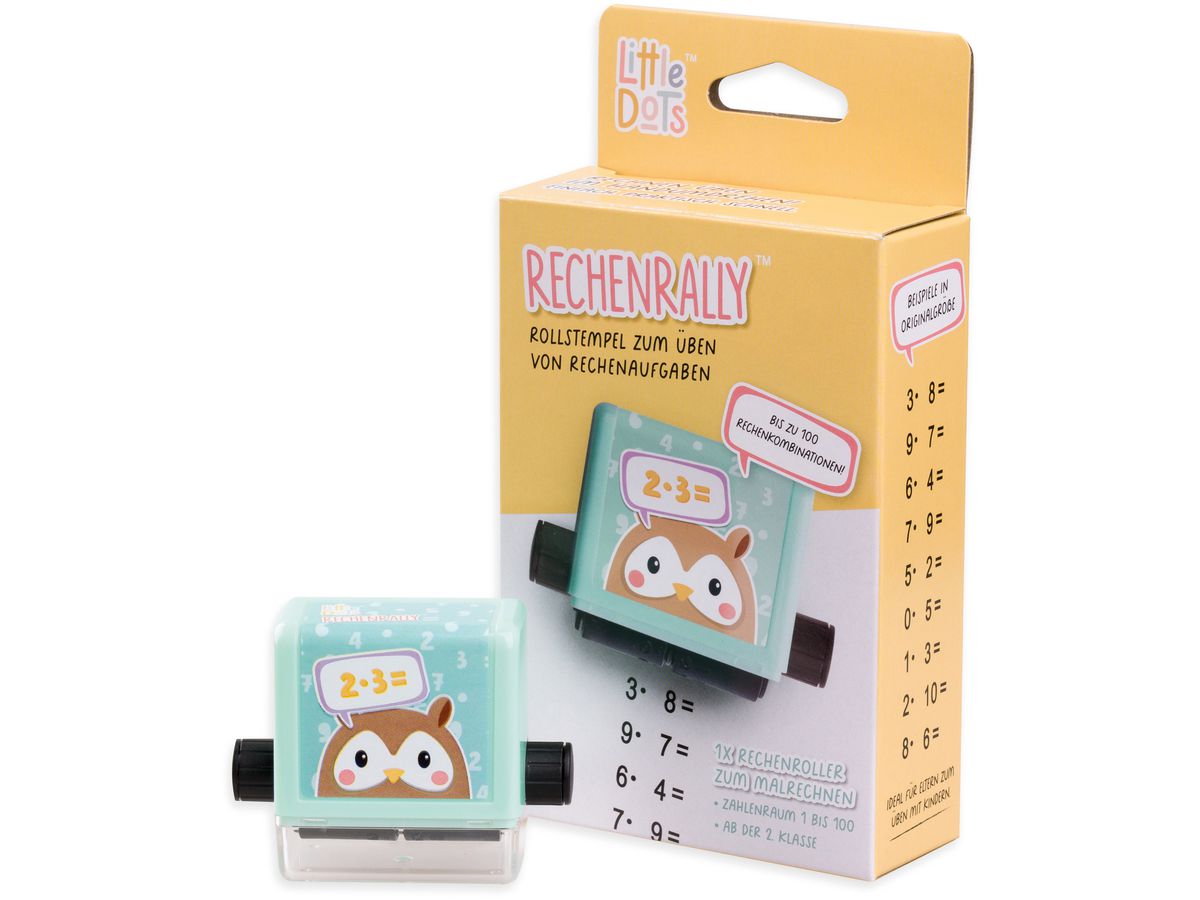 LITTLE DOTS Rally di calcolo timbro rullo 160ROLLSTEMP Meno calcolare, Numeri (9010835137124)