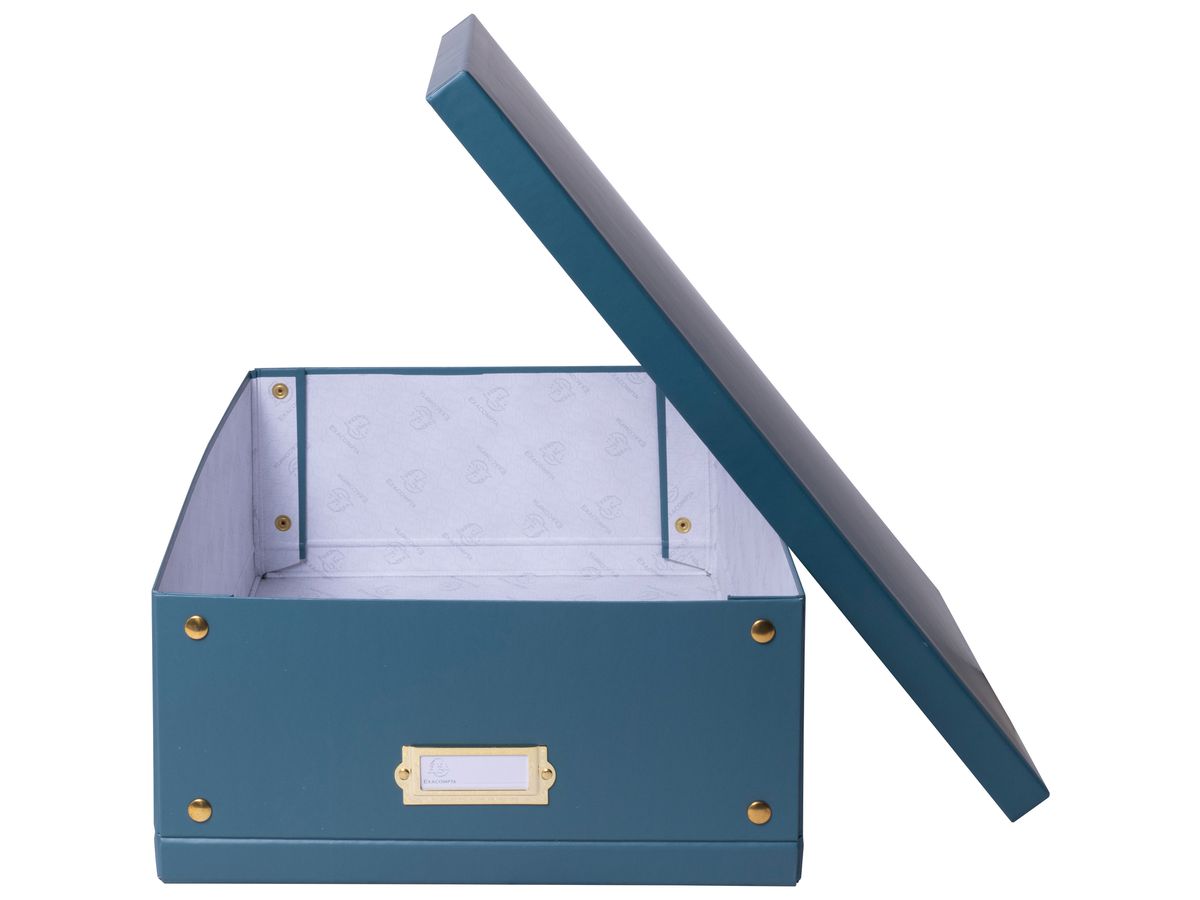 EXACOMPTA Boîte de rangement Neo Deco 62453E bleu canard, A3+ 33x50x16cm (3130630624530)