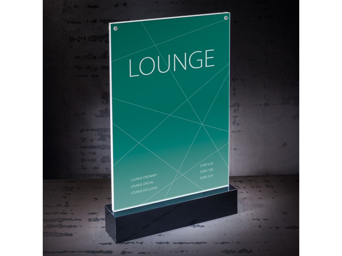 SIGEL LED-Tischaufsteller A4 TA420 250h 221x341x46mm (4004360827648)