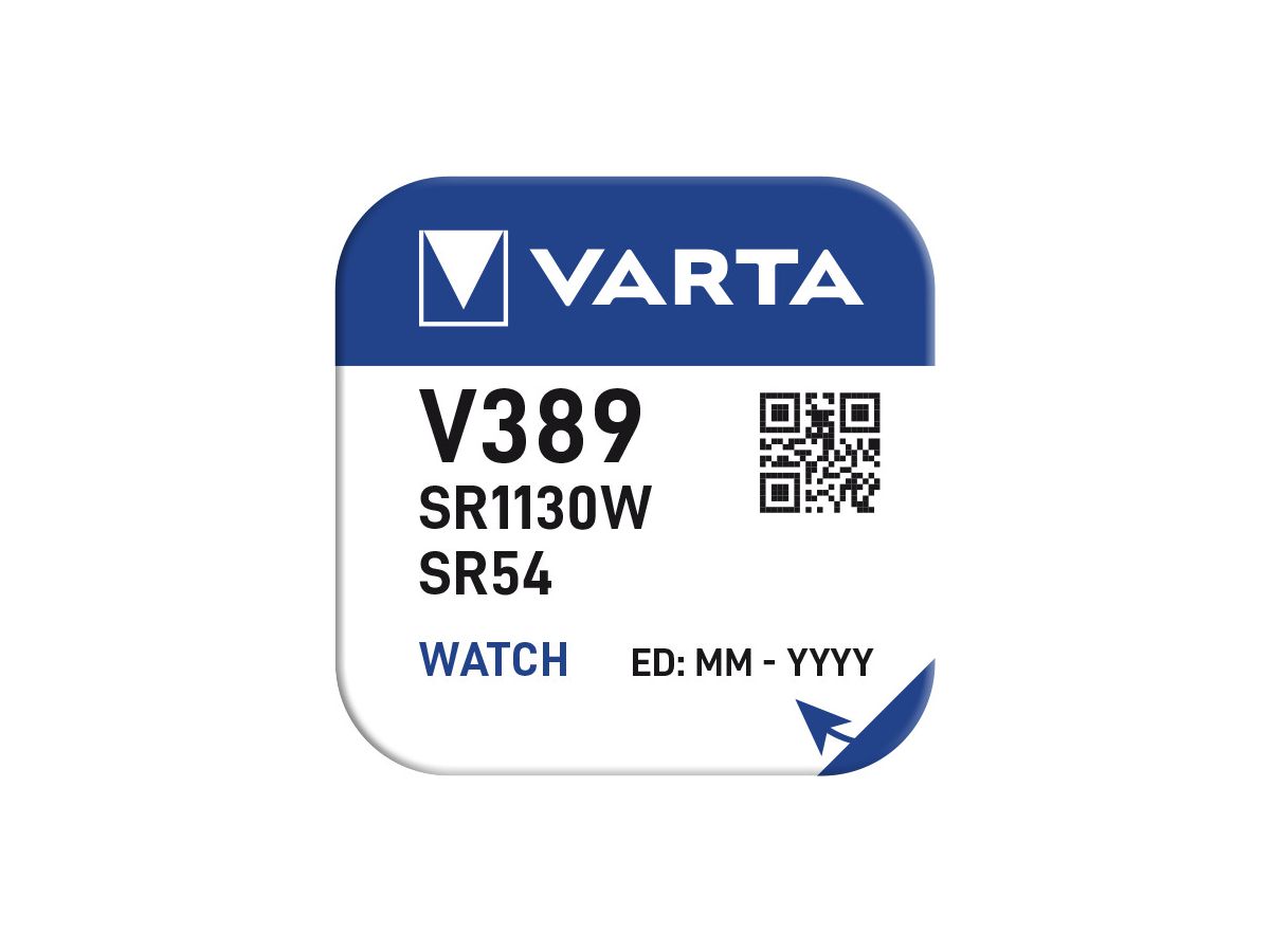 VARTA Pile bouton V389 389101111 SR1130W, SR54 (4008496245673)