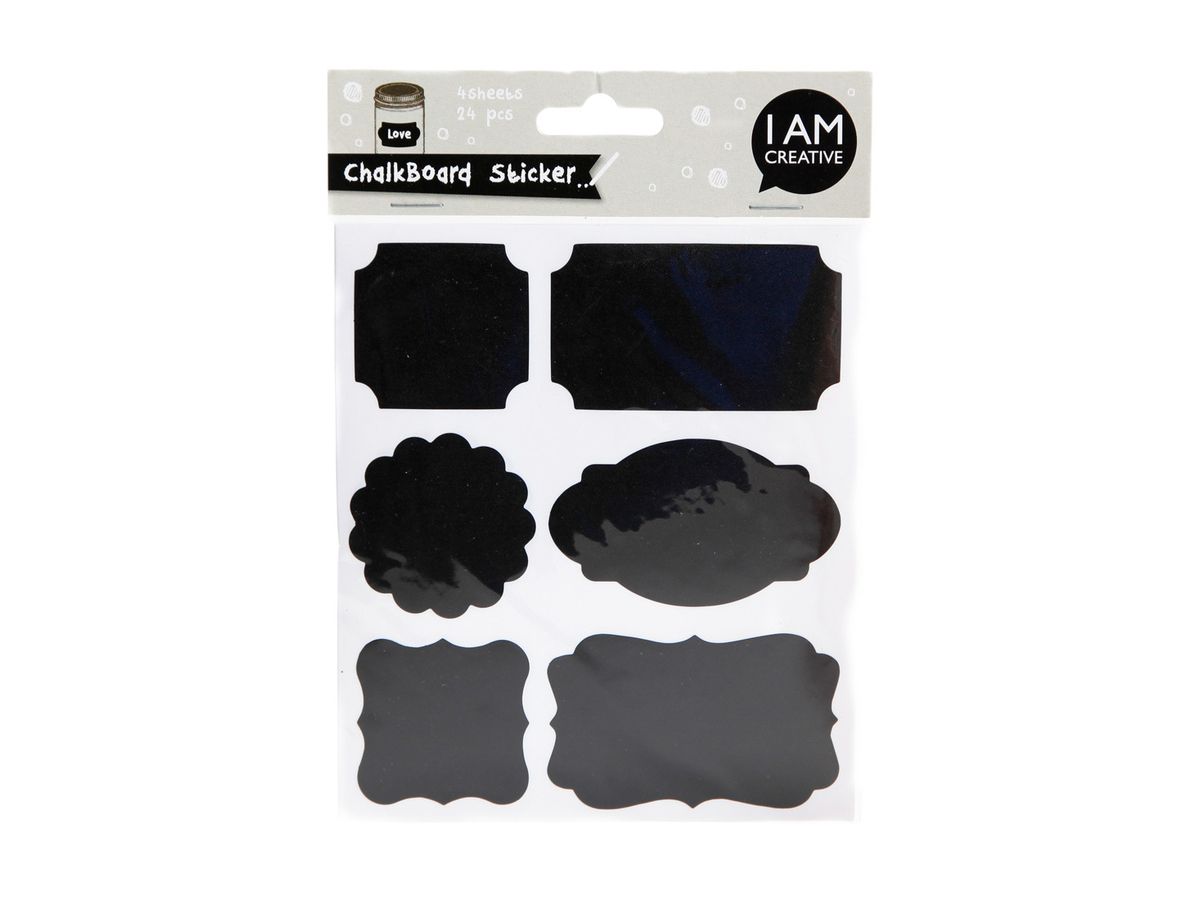 I AM CREATIVE Autocollants tableau 4087.44 de craie, 4 flls. (7611983149988)
