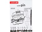 UNI-BALL Fineliner Pin Starter Set UNI PIN 8P S Collection Lettering 9 Stück (3701614900027)