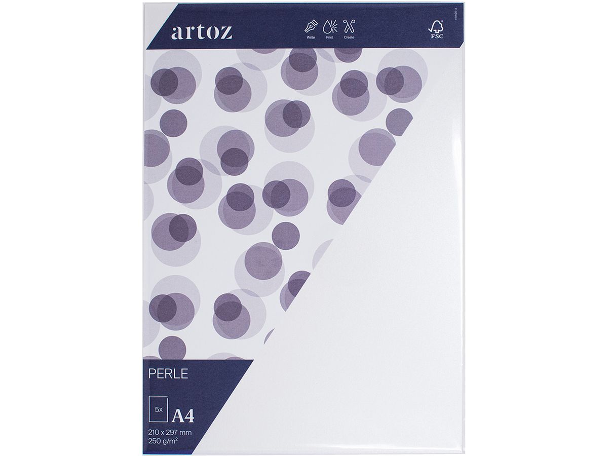 ARTOZ Karten 1001 A4 11869614-211 250g, weiss 5 Blatt (7612450535006)