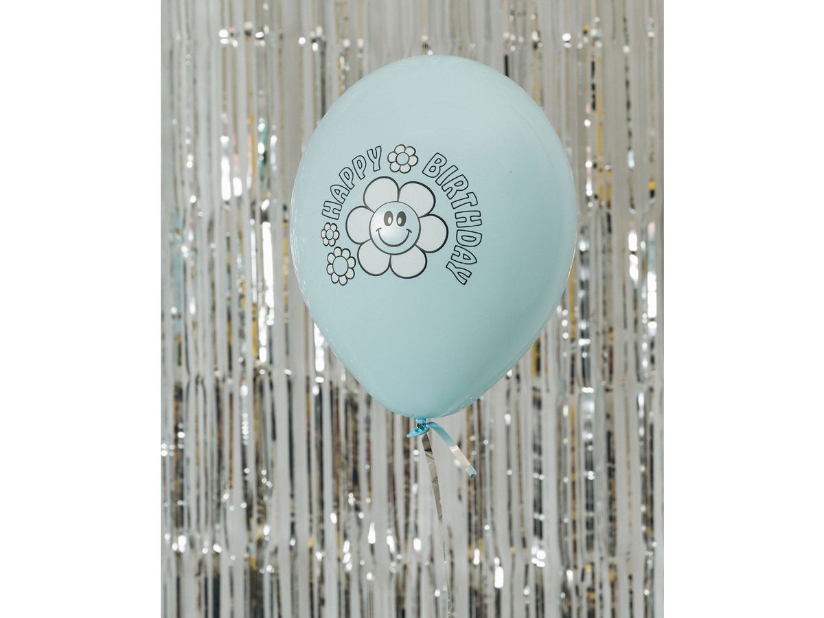 I AM CREATIVE Palloncini Happy Birthday 27cm 1000-1070 pastello 6 pezzi (7611983246960)